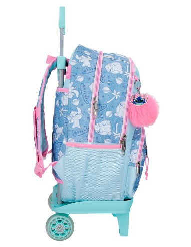 MOCHILA ADAP. 44CM 2C. C/CARRO. STITCH HEARTS